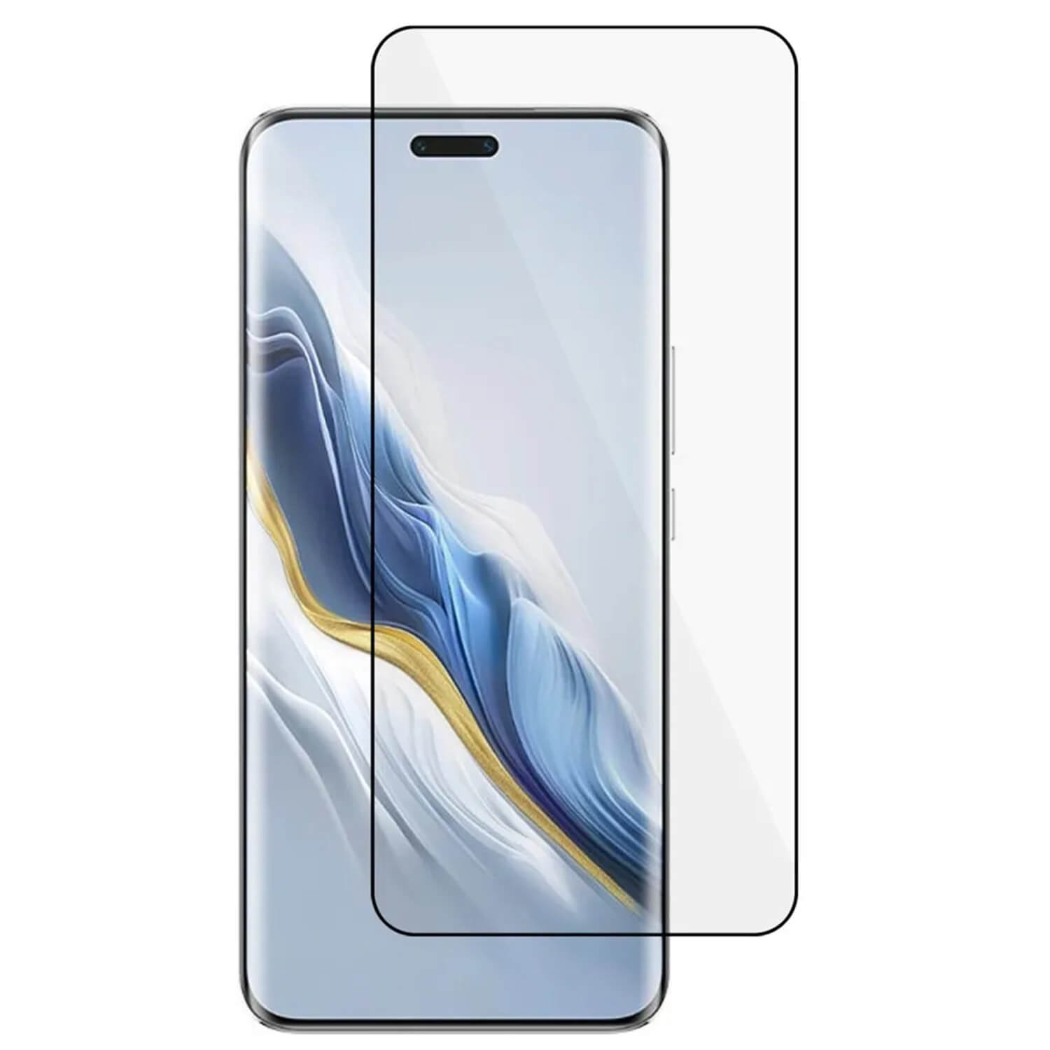 Picasee Sticlă securizată de protecție 3D cu cadru pentru Honor Magic7 Lite 5G - neagră
