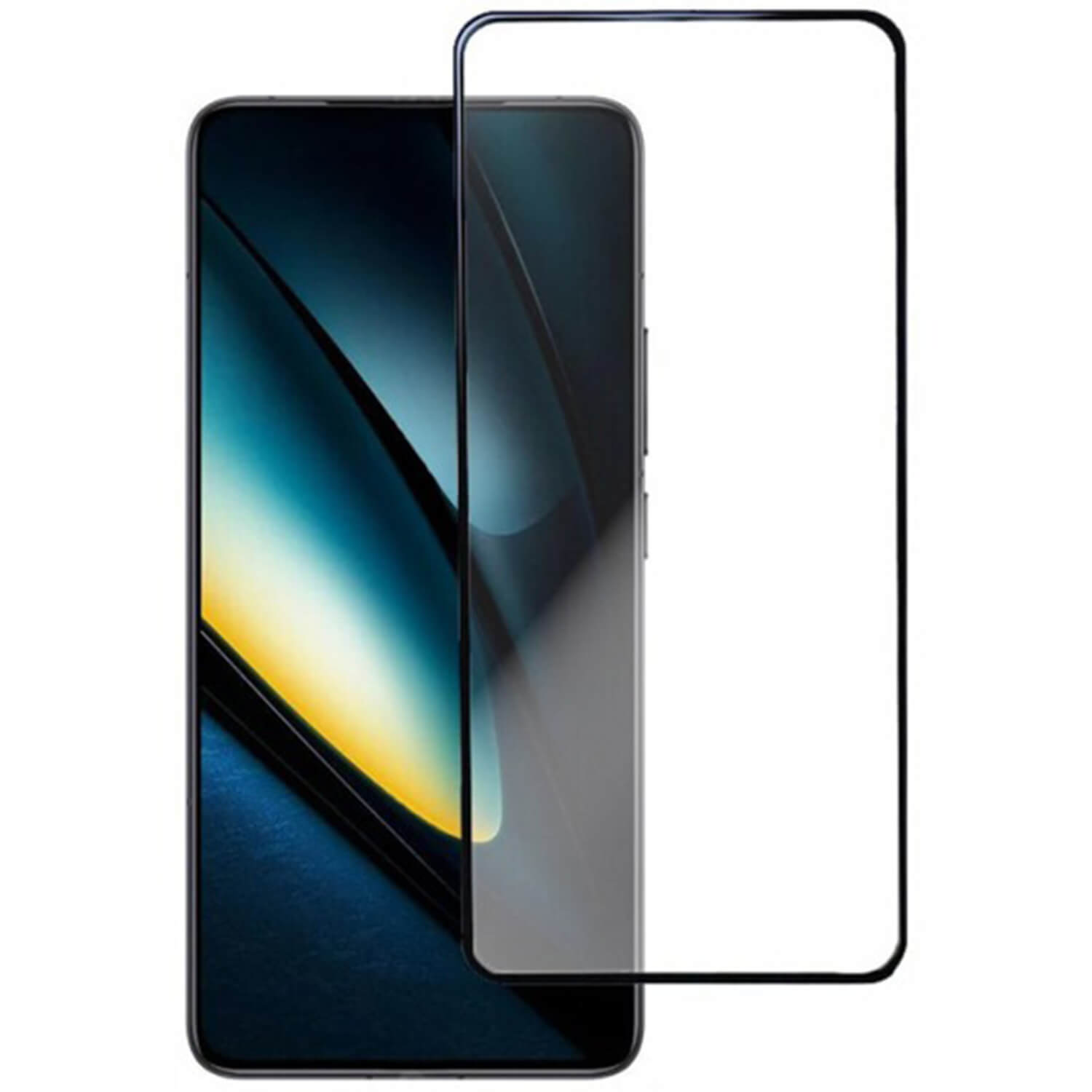3x Picasee 3D Sticlă securizată 3D cu cadru pentru Xiaomi Poco F6 - neagră - 2+1 gratis