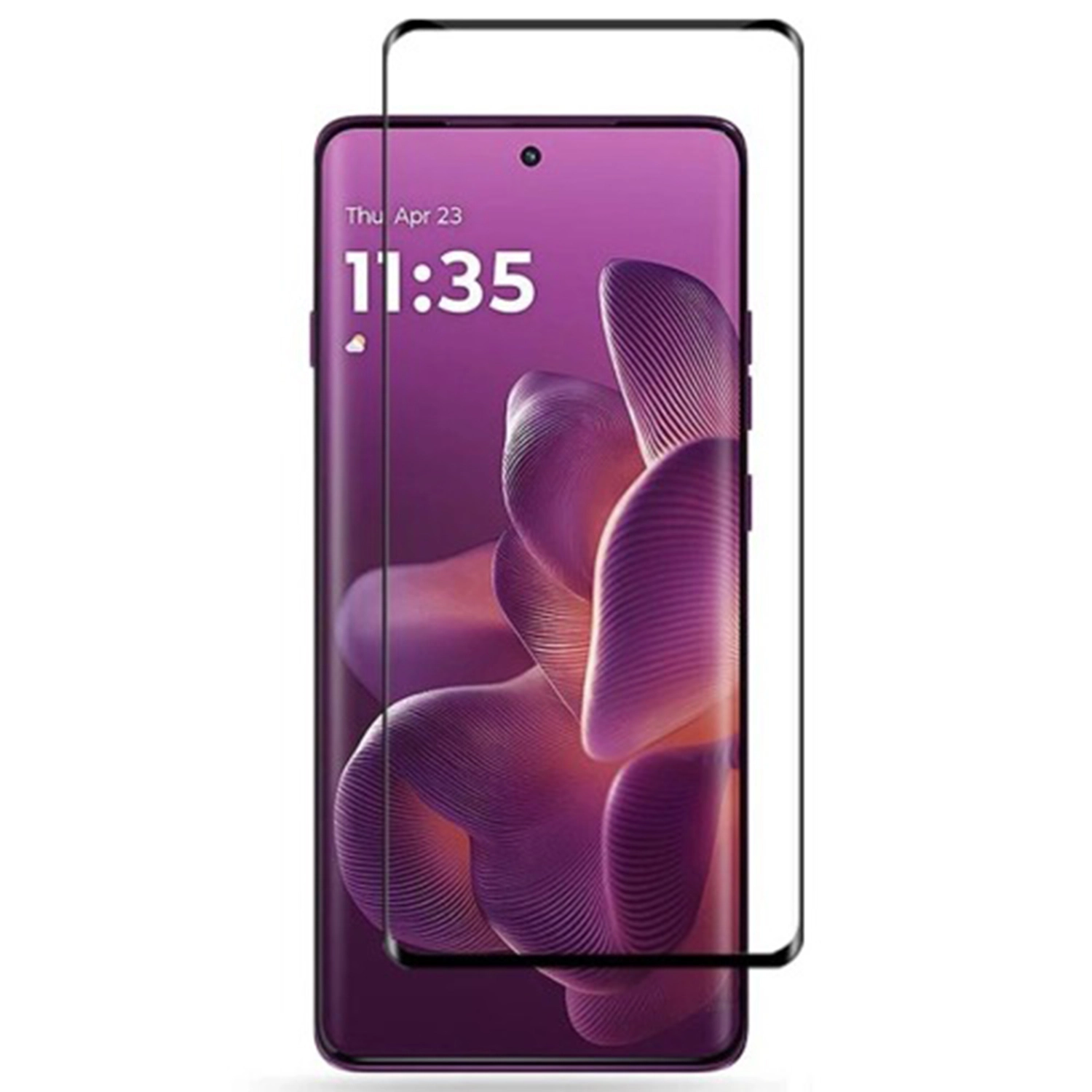Picasee Sticlă securizată de protecție 3D cu cadru pentru Motorola Edge 60 Pro - neagră