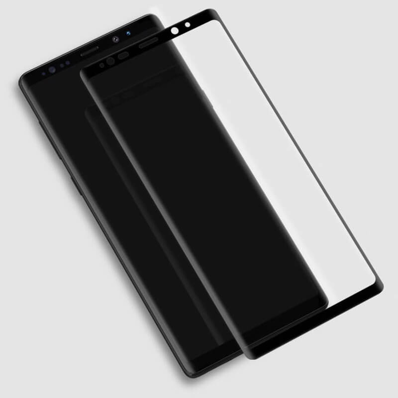 3x Picasee Sticlă securizată curbată 3D pentru Samsung Galaxy Note 9 N960F - neagră - 2+1 gratis