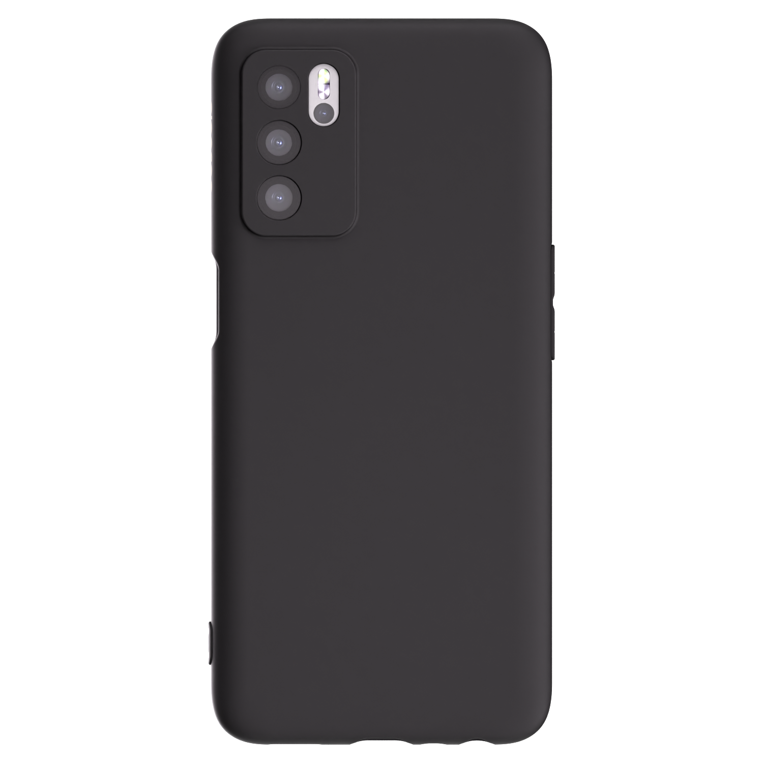 Picasee husă neagră din silicon pentru OPPO A16s - Huse personalizate