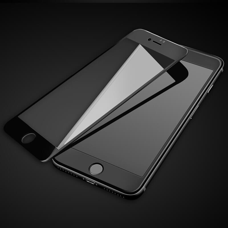 3x Picasee 3D Sticlă securizată 3D cu cadru pentru Apple iPhone 7 Plus - neagră - 2+1 gratis