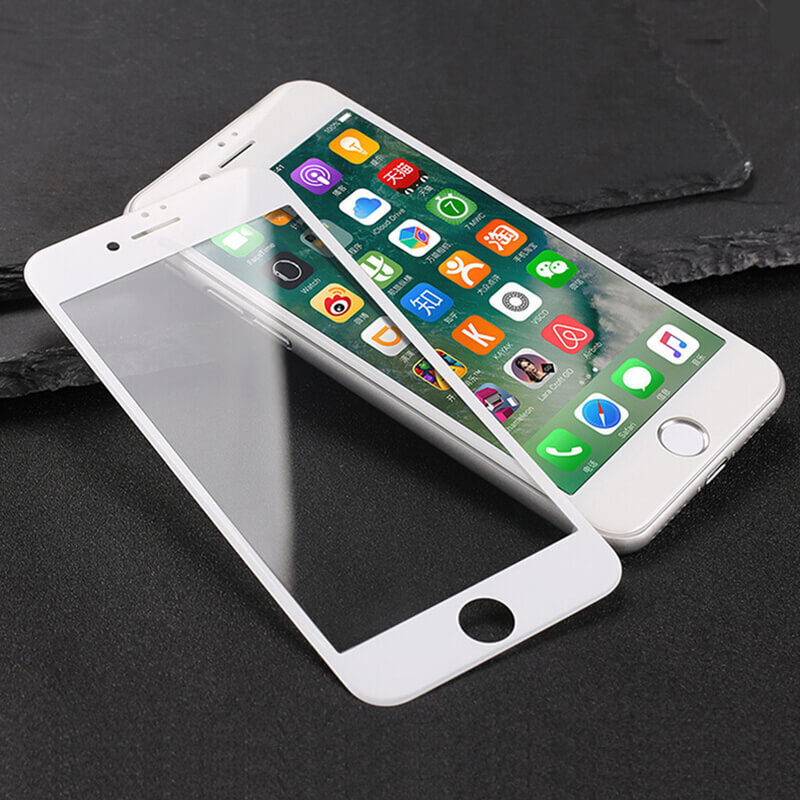 Picasee Sticlă securizată de protecție 3D cu cadru pentru Apple iPhone 7 Plus - albă