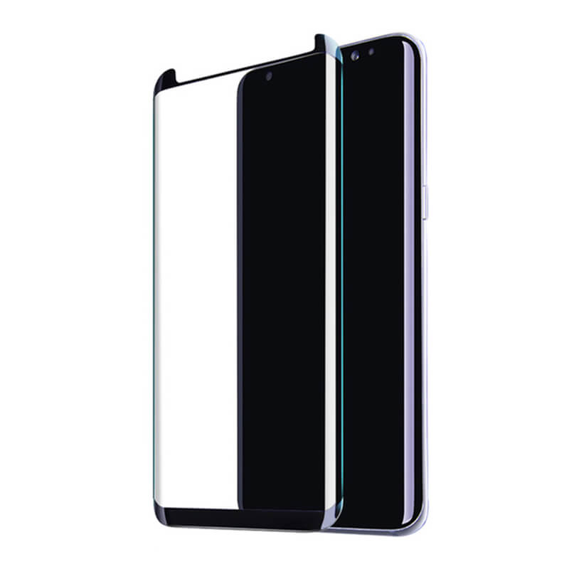 3x Picasee Sticlă securizată curbată 3D pentru Samsung Galaxy S8 G950F - neagră - 2+1 gratis