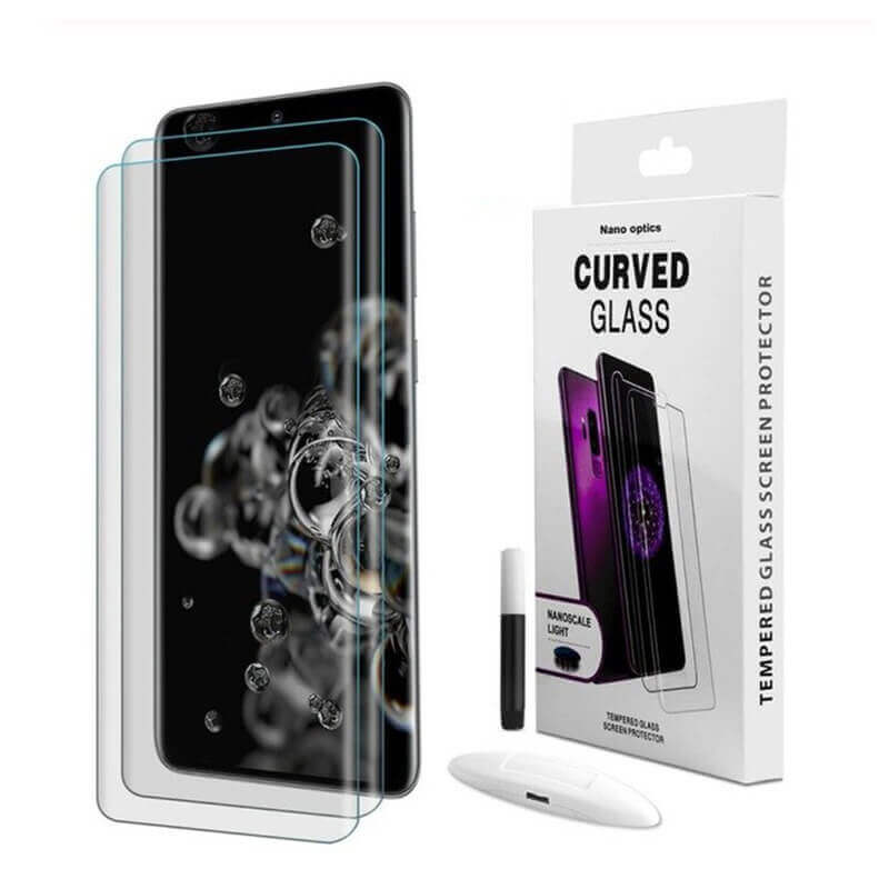 3x Picasee Sticlă securizată curbată 3D cu protecție UV pentru telefonul Samsung Galaxy S21 Ultra 5G G998B - 2+1 gratis