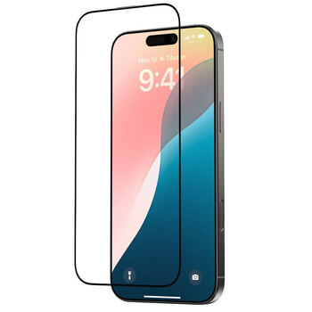 3x Sticlă securizată 3D cu cadru pentru Apple iPhone 16 Pro - neagră