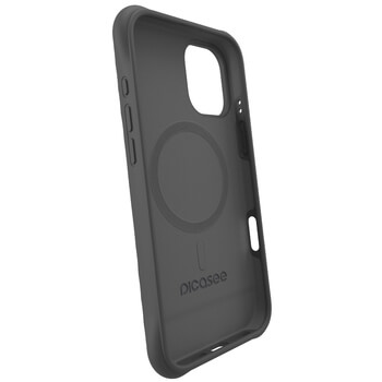 Picasee Shock-proof case s MagSafe Apple iPhone 16 - Gravură personalizată - Neagră