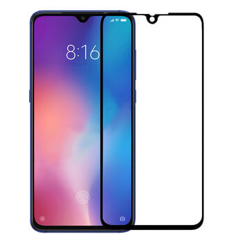 Sticlă securizată de protecție 3D cu cadru pentru Xiaomi Mi 9 SE - neagră