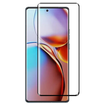 3x Sticlă securizată 3D cu cadru pentru Motorola Moto G35 5G - neagră