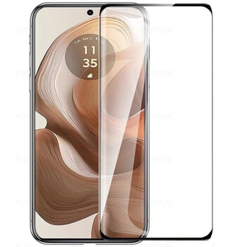 Sticlă securizată 3D cu cadru pentru Motorola Edge 50 Neo - neagră