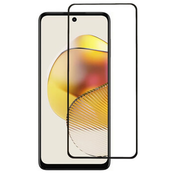 Sticlă securizată 3D cu cadru pentru Motorola Moto G05 - neagră