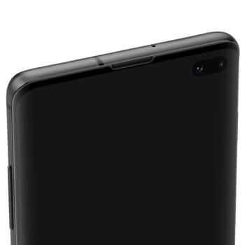 3x Picasee Sticlă securizată curbată 3D pentru Samsung Galaxy S10 Plus G975 - neagră - 2+1 gratis