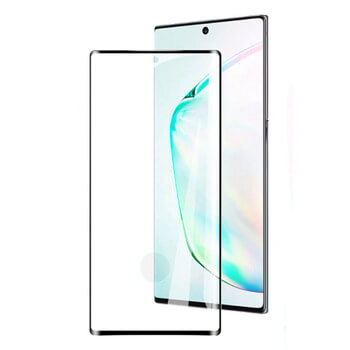 3x Picasee Sticlă securizată curbată 3D pentru Samsung Galaxy Note 10+ N975F - neagră - 2+1 gratis