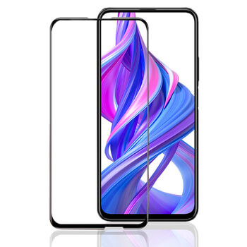 Picasee Sticlă securizată de protecție 3D cu cadru pentru Honor 9X - neagră