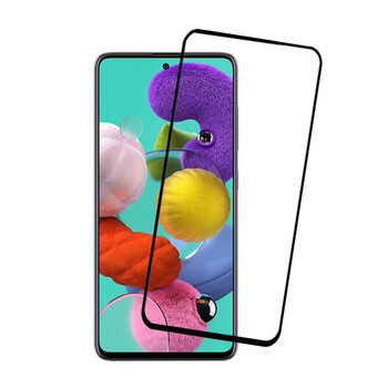 3x Picasee 3D Sticlă securizată 3D cu cadru pentru Samsung Galaxy A51 A515F - neagră - 2+1 gratis