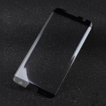 3x Picasee Sticlă securizată curbată 3D pentru Samsung Galaxy S7 Edge G935F - neagră - 2+1 gratis