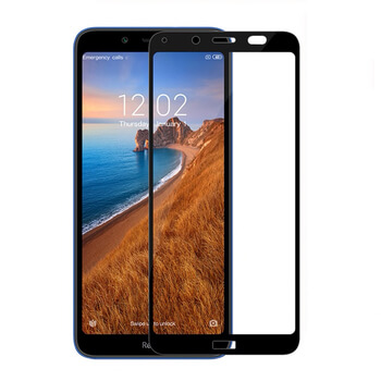 Sticlă securizată 3D cu cadru pentru Xiaomi Redmi 7A - neagră