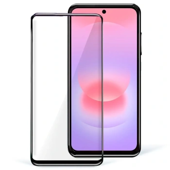 Sticlă securizată 3D cu cadru pentru Samsung Galaxy A37 - neagră