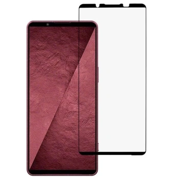 Sticlă securizată 3D cu cadru pentru Sony Xperia 1 VIII 5G - neagră