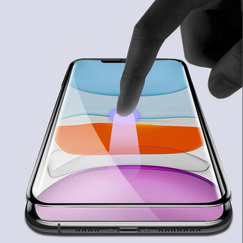 Picasee Sticlă securizată de protecție 3D cu cadru pentru Apple iPhone 11 Pro Max - neagră