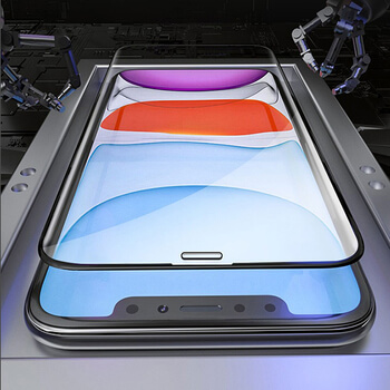 3x Picasee 3D Sticlă securizată 3D cu cadru pentru Apple iPhone 11 Pro Max - neagră - 2+1 gratis