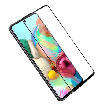 Sticlă securizată 3D cu cadru pentru Samsung Galaxy A71 A715F - neagră