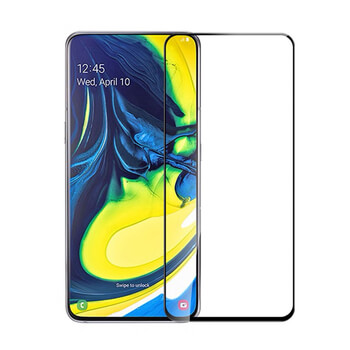 Picasee Sticlă securizată de protecție 3D cu cadru pentru Samsung Galaxy A80 A805F - neagră