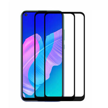 3x Sticlă securizată 3D cu cadru pentru Huawei P40 Lite E - neagră