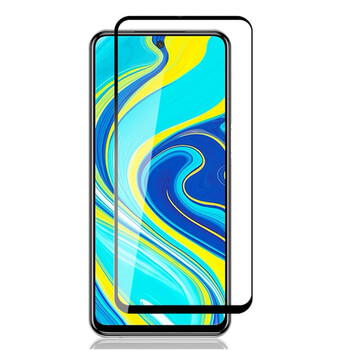 Sticlă securizată de protecție 3D cu cadru pentru Xiaomi Redmi Note 9S - neagră