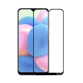 3x Picasee 3D Sticlă securizată 3D cu cadru pentru Samsung Galaxy A30s A307F - neagră - 2+1 gratis