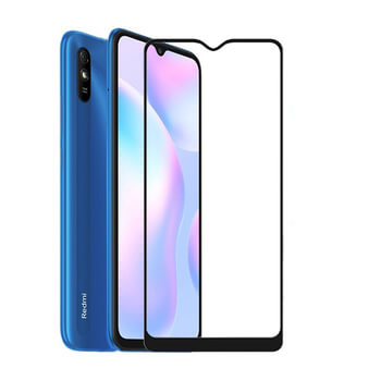 3x Picasee 3D Sticlă securizată 3D cu cadru pentru Xiaomi Redmi 9A - neagră - 2+1 gratis
