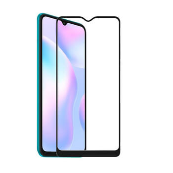 3x Picasee 3D Sticlă securizată 3D cu cadru pentru Xiaomi Redmi 9A - neagră - 2+1 gratis