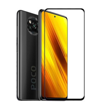 3x Sticlă securizată 3D cu cadru pentru Xiaomi Poco X3 - neagră