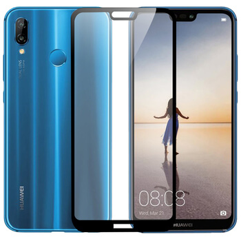 Picasee Sticlă securizată de protecție 3D cu cadru pentru Huawei P20 Lite - neagră