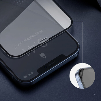 Picasee Sticlă securizată de protecție 3D cu cadru pentru Apple iPhone 12 Pro Max - neagră