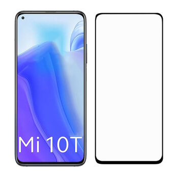 Picasee Sticlă securizată de protecție 3D cu cadru pentru Xiaomi Mi 10T - neagră