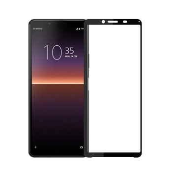 3x Picasee Sticlă securizată curbată 3D pentru Sony Xperia 10 II - neagră - 2+1 gratis