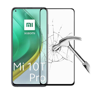 3x Picasee 3D Sticlă securizată 3D cu cadru pentru Xiaomi Mi 10T Pro - neagră - 2+1 gratis