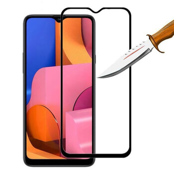 3x Picasee 3D Sticlă securizată 3D cu cadru pentru Samsung Galaxy A20s - neagră - 2+1 gratis