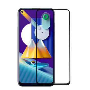 3x 3D Sticlă securizată 3D cu cadru pentru Samsung Galaxy M11 - neagră - 2+1 gratis