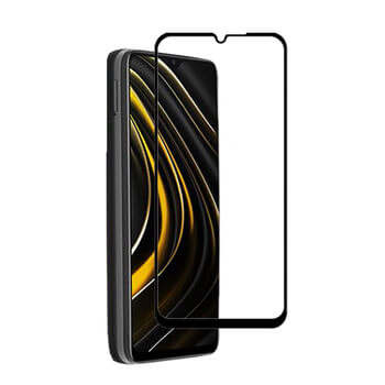 3x Picasee 3D Sticlă securizată 3D cu cadru pentru Xiaomi Poco M3 - neagră - 2+1 gratis
