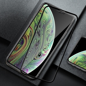 Sticlă securizată 3D cu cadru pentru Apple iPhone XS Max - neagră