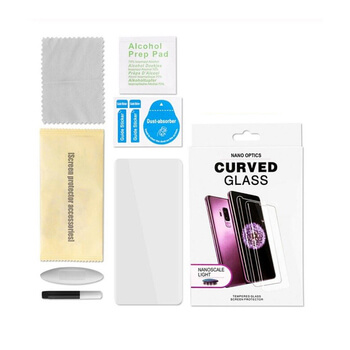 Picasee Sticlă securizată curbată 3D cu protecție UV pentru Samsung Galaxy S21+ 5G G996F