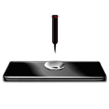 Picasee Sticlă securizată curbată 3D cu protecție UV pentru Samsung Galaxy S21 Ultra 5G G998B