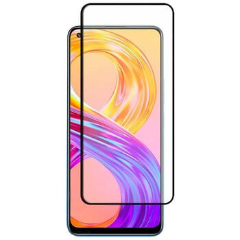 Sticlă securizată 3D cu cadru pentru Realme 8 Pro - neagră