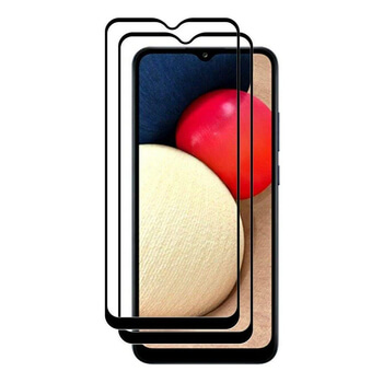 3x Picasee 3D Sticlă securizată 3D cu cadru pentru Samsung Galaxy A02s A025G - neagră - 2+1 gratis