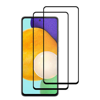 3x Picasee 3D Sticlă securizată 3D cu cadru pentru Samsung Galaxy A52 5G A525F - neagră - 2+1 gratis