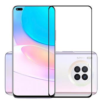 3x Picasee 3D Sticlă securizată 3D cu cadru pentru Huawei Nova 8i - neagră - 2+1 gratis