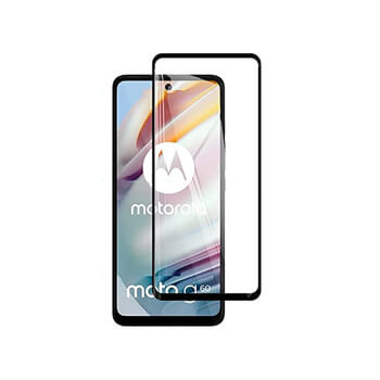 Sticlă securizată 3D cu cadru pentru Motorola Moto G60 - neagră