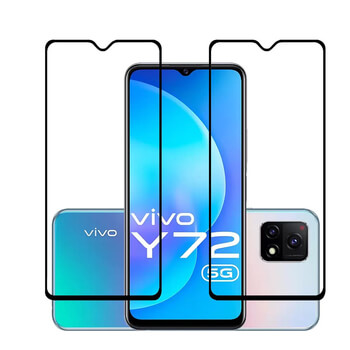 Picasee Sticlă securizată de protecție 3D cu cadru pentru Vivo Y72 5G - neagră